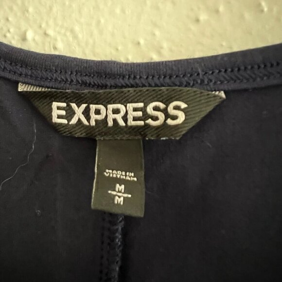 Y2K Express Navy Blue Sequin Mini Sleeveless Dress - Picture 3 of 4